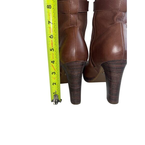 UGG Jardin Brown High Heel Leather Boots Size 8 - Picture 7 of 13